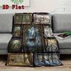 Bicycle Collection 2D Flat Pattern Flannel Blanket, High quality All Seasons, Home Decor, Warmth and Comfort, Perfect for Christmas Gifts.