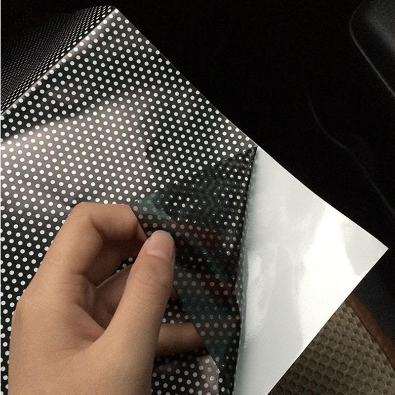 53cmx300cm Czarna Folia Siatkowa Perforowana 'Oko Muchy' Jednokierunkowa Wizja Naklejka na Reflektor Samochodu Skutera Motocykla Światło Tylne