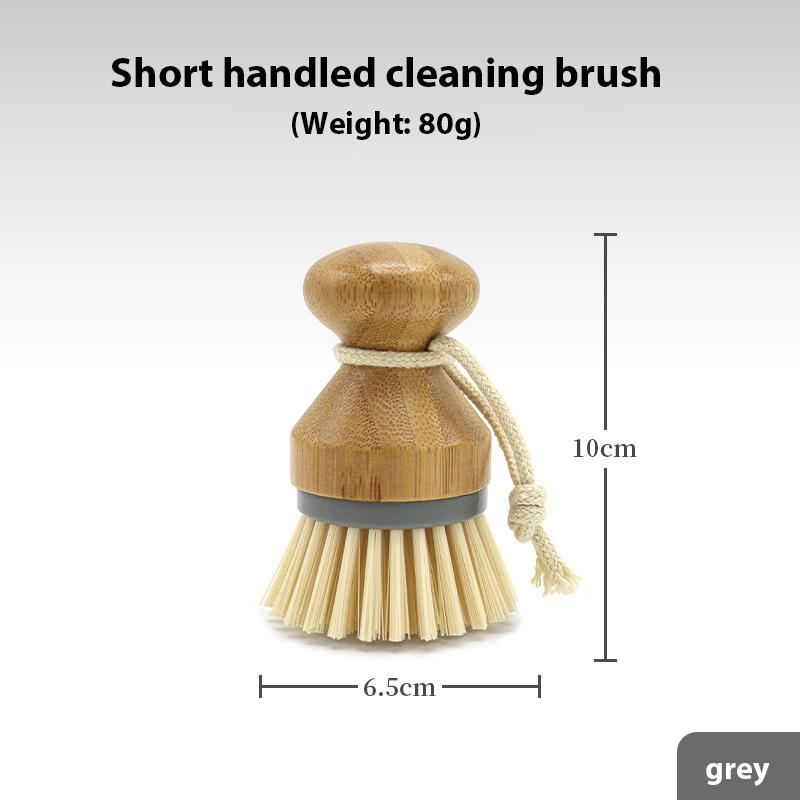 

Outdoor Pot Washing Brush Dish Washing Bamboo Seal Head Pot Brush Wooden Dish Washing Brush Home Kitchen Creative Cleaning Brush сірий колір