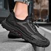 Fashion Leather Fashion Outdoor Shoes Men New Hollow Out Mens Sneakers Classic Mens Slip on Shoes Casual Leather Shoes Men Driving Shoes