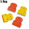 1/3pcs Compact Mini Razor Blade Scraper with Ergonomic Plastic Handle and Retractable Metal Blade - Ideal for Paint and Sticker Removal