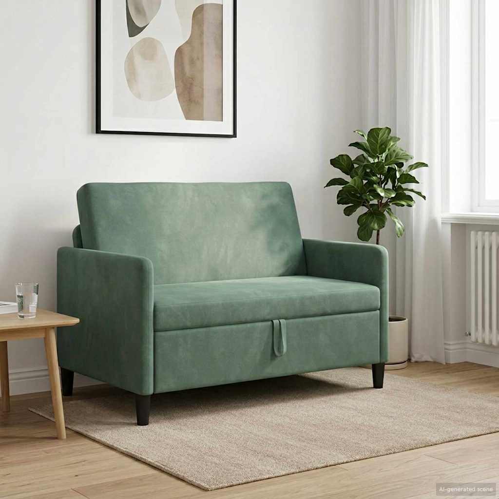 Sofa with Storage Space Sea Green 122 x 78 x 87 cm Polyester