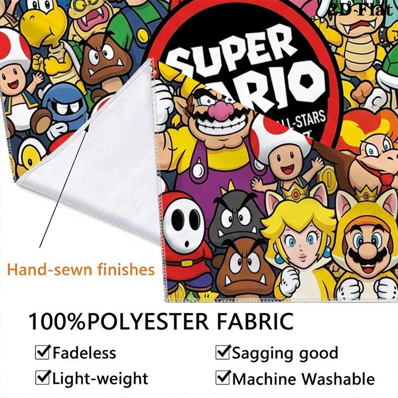 Race Mario Kart Wall Hanging Printed Fabric Blanket Decorative Tapestries for Bedroom Living Room Home Decor
