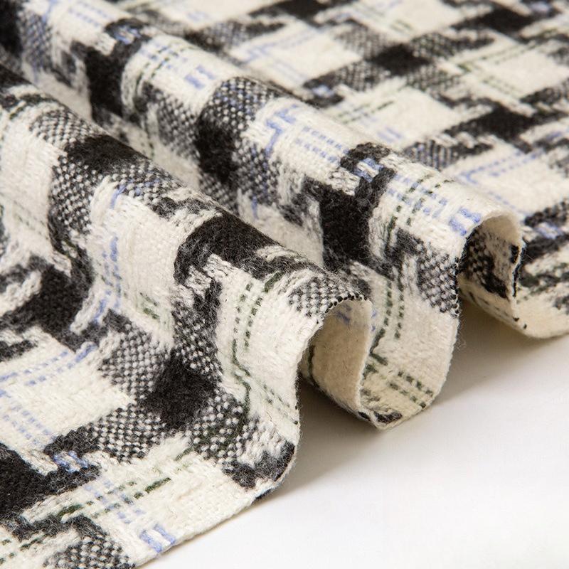 Winter Thickened Brushed Plaid Shirt Fabric Vintage Soft for Handmade DIY Sewing Clothing Skirts Jackets Pants Fabric Cloth
