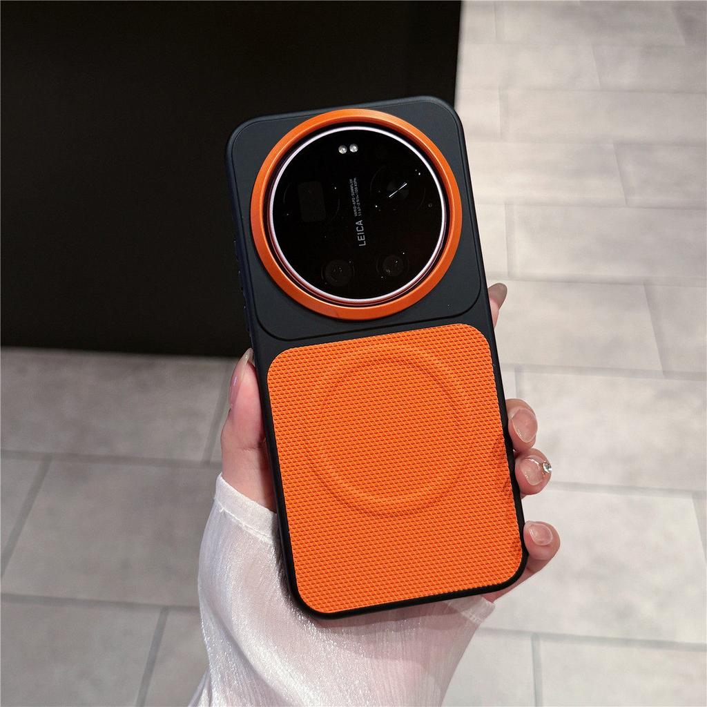 Per Custodia Xiaomi 17 Ultra PC Rigido Nuovo Magnetico Integrato Texture Pelle Opaca Anti-caduta Copertura Telefono Per Xiaomi 17 Ultra 5G Guscio