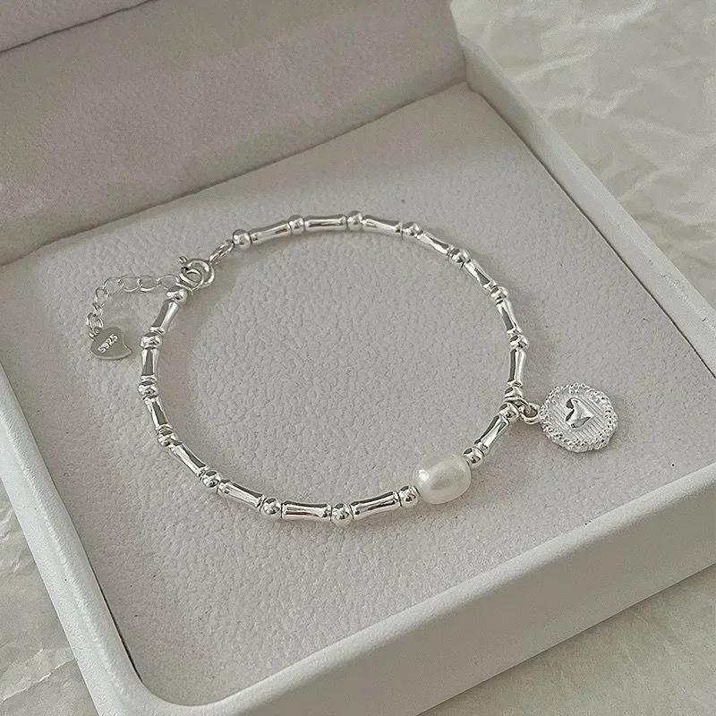 925 Silver Bracelet Partial Pearls Knots Bracelet for Women Fashion Luxury Design Bead Jewelry Charm Bracelet Gift
