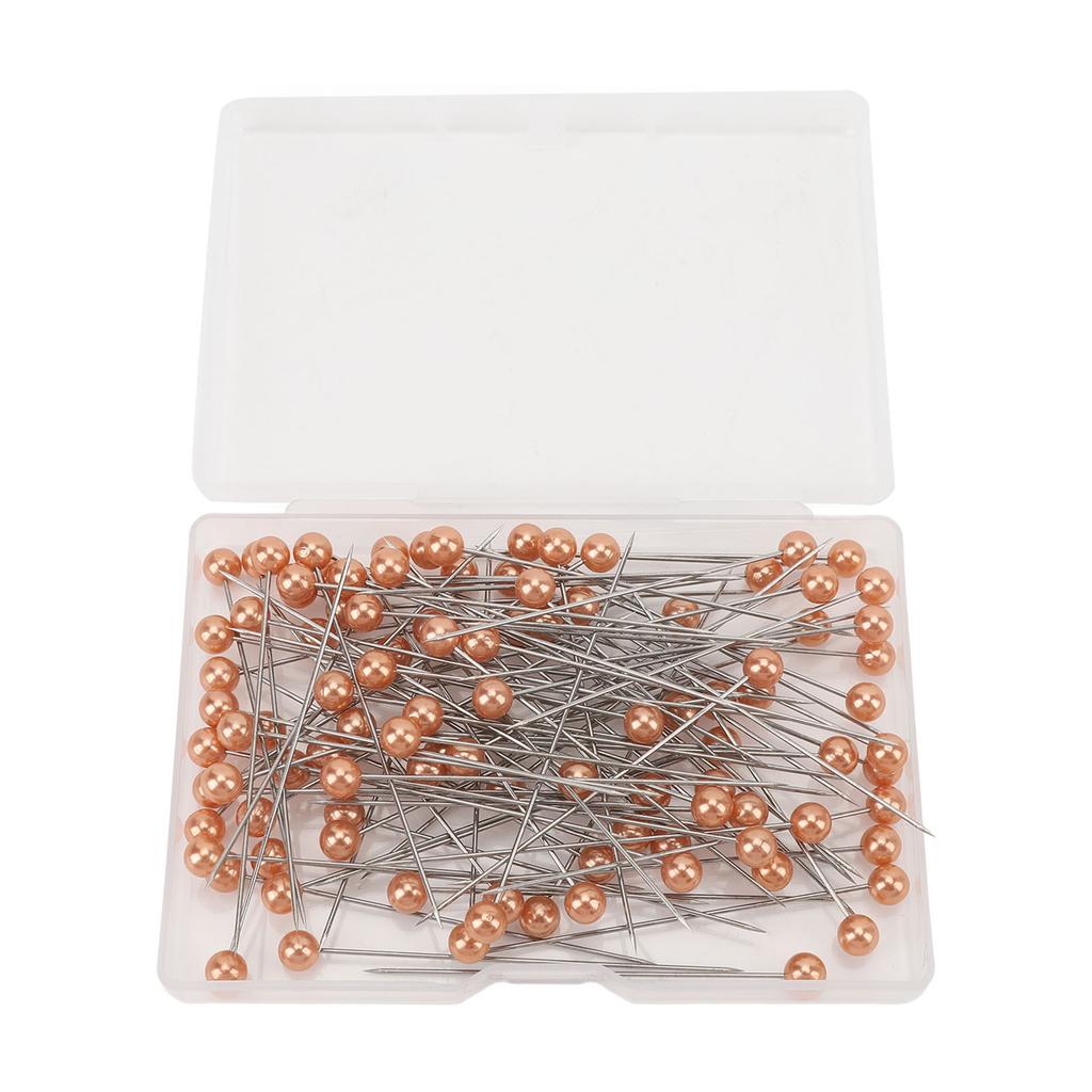100Pcs Pearlized Head Pins Sewing Quilting Straight for Bouquets Floral Fabric