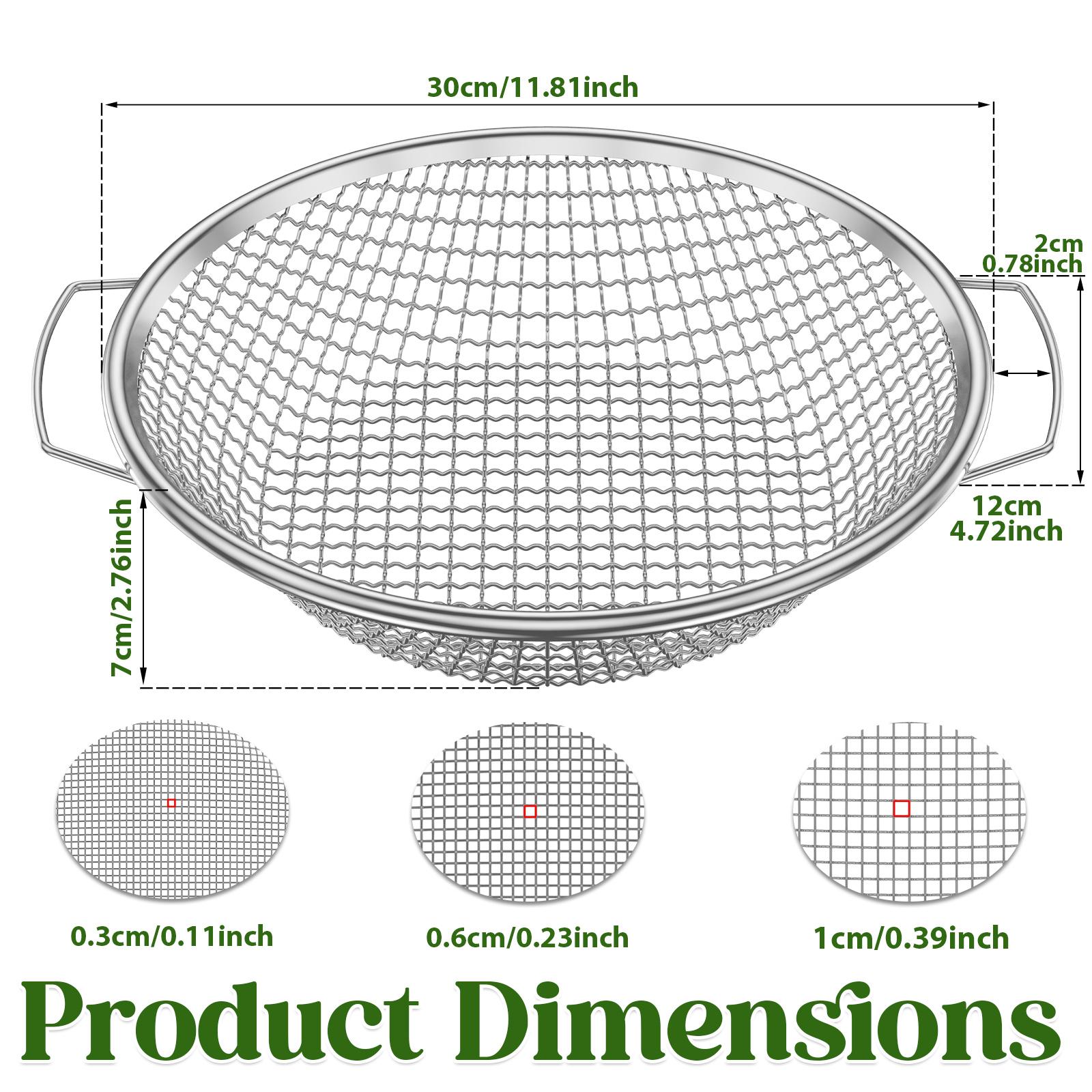 

3Pcs Gardening Soil Sifter 3/6/10mm Iron Sawdust Compost Sifter with Handle Garden Planting Tool for Gravel Sawdust Vermicompost