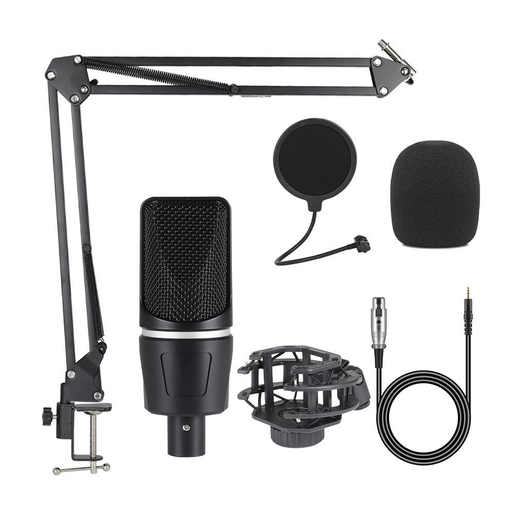 X1 M1 English Condenser Microphone & Sound Card Set for PC/Phone Podcast Recording.