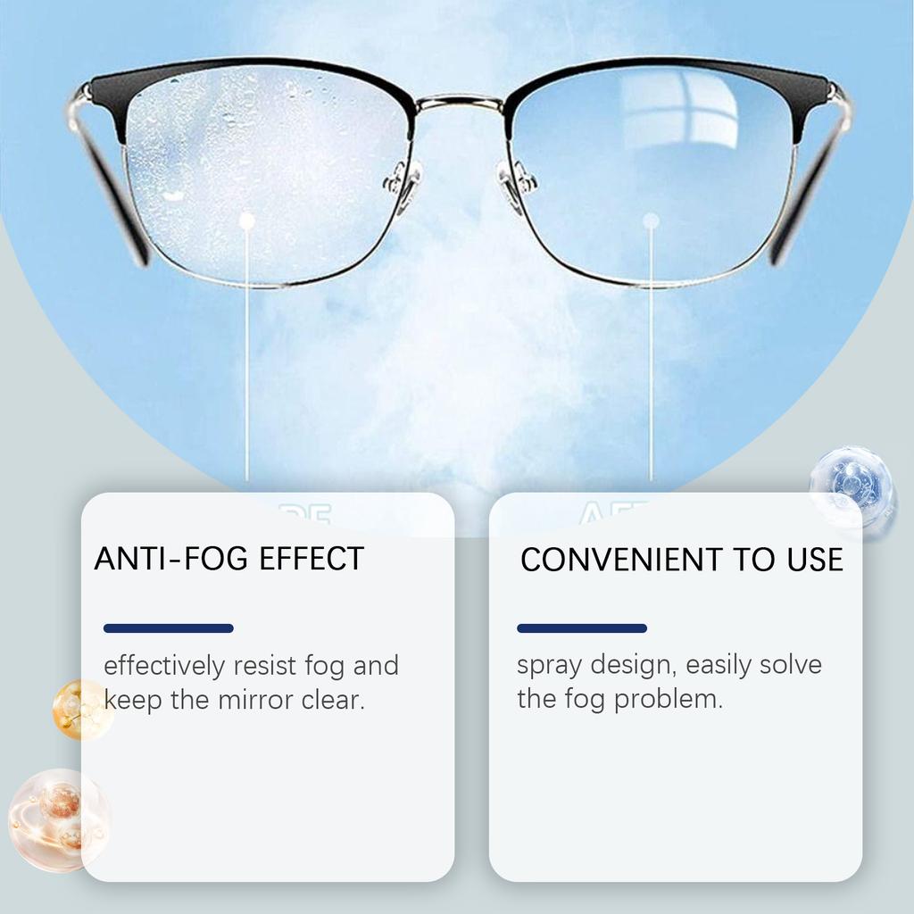 Eyeglass Cleaning Fluid Anti Fog Glasses Cleaning Lenses Remove Scratches Fingerprint Clear Vision Waterproof Portable Defogger
