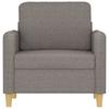 Vidaxl Armchair, Taupe, 60 Cm, Upholstered In Fabric