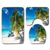 Beach Coconut Ocean View Printed Toilet Carpet Bathroom Decorative Absorbent Floor Mat