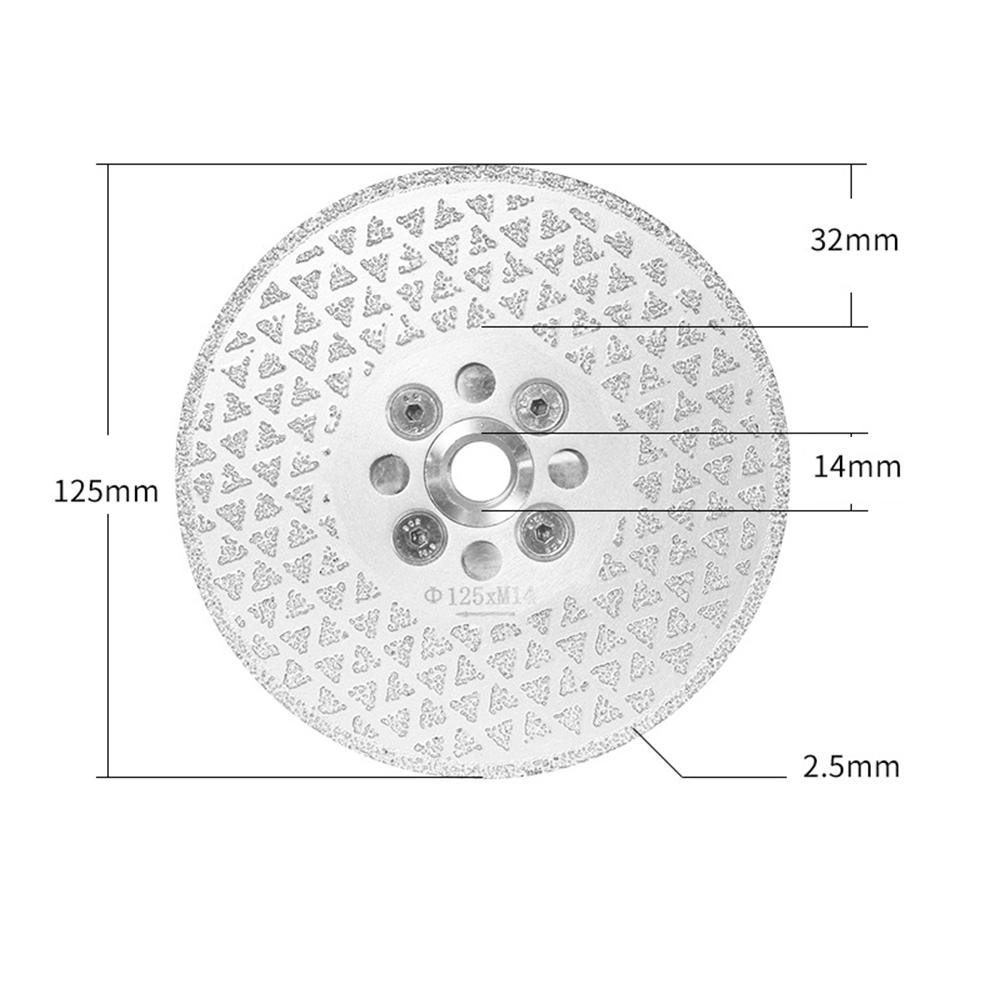 1PC Electroplated Emery Grinding Wheel with High Grain Exposure for Efficient Cutting Grinding of Granite Marble and Ceramic
