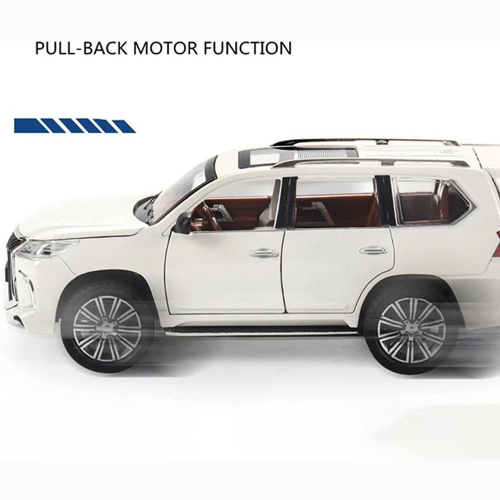 1:32 Scale Lexus LX570 Off-Road Alloy Diecast Model Car, Pull Back Metal Vehicle Toy with Sound and Light Συλλογή δώρων 6 Ανοιχτές Πόρτες για Παιδιά Ενήλικες