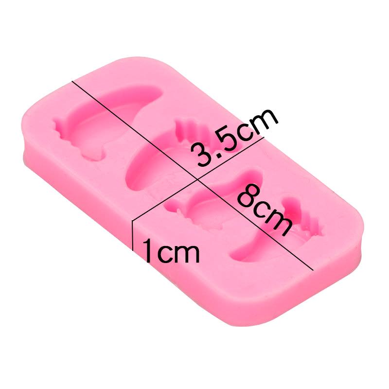 3D Baby Feet Silicone Mold Chocolate Fondant Cake Decorating Baking Paste Mold