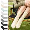 Perforated Women's Mid-calf Socks, White and Versatile for Summer, Thin and Breathable for Autumn Women's Pile Socks