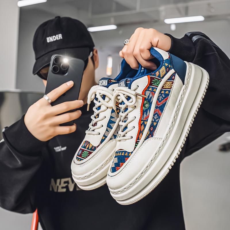 Neue Herren-Skateboardschuhe im klassischen Stil mit niedriger Spitze und dicker Sohle, bequeme Basketball-Sneakers mit weicher Sohle