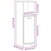 Black Oak Bathroom Cabinet 30 X 30 X 95 Cm Engineered Wood