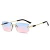 Fashionable Rimless Sunglasses Woman Luxury  Optional Lenses Outdoor Sports UV Protection Sun Shades Men Sunglasses