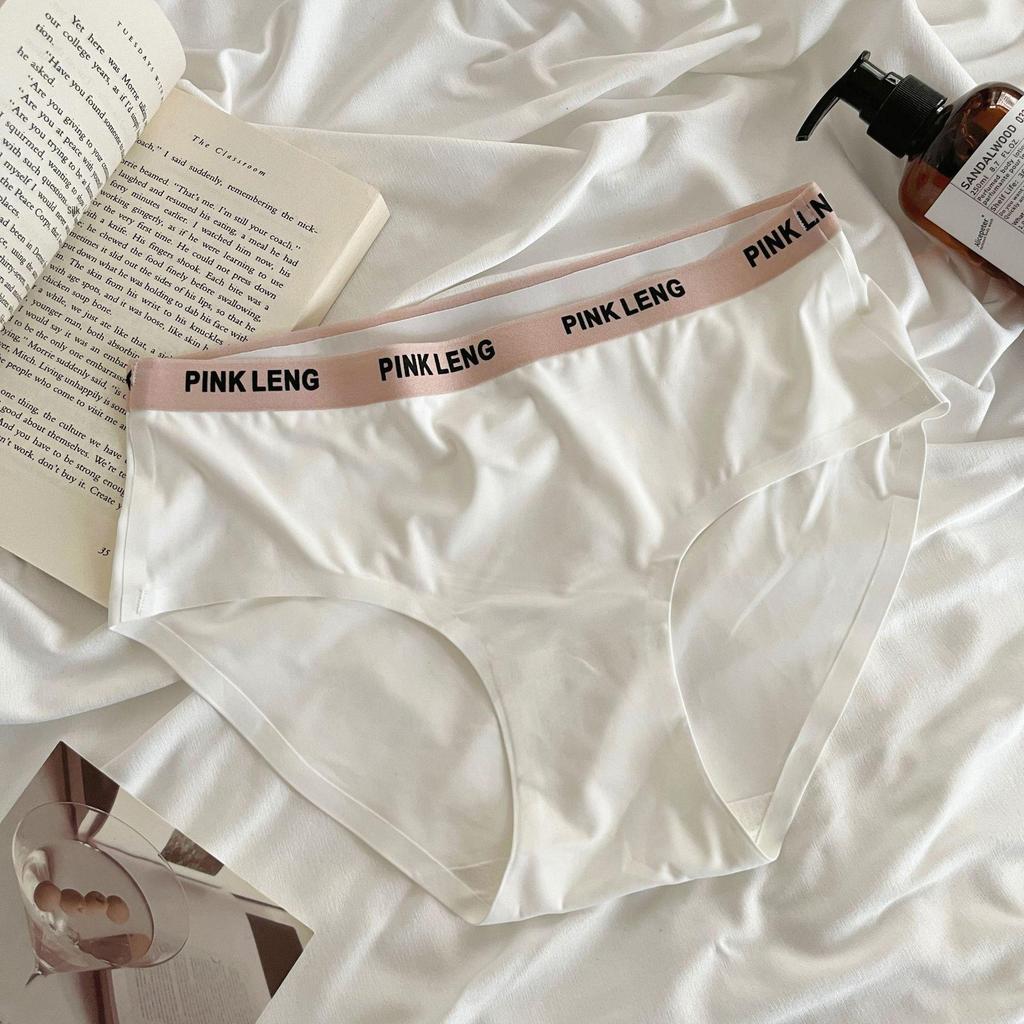 Calcinhas Sem Costura de Seda Gelo Estilo Japonês de Cintura Média - Sem Enrolar, Calcinhas Sexy de Peça Única para Mulheres