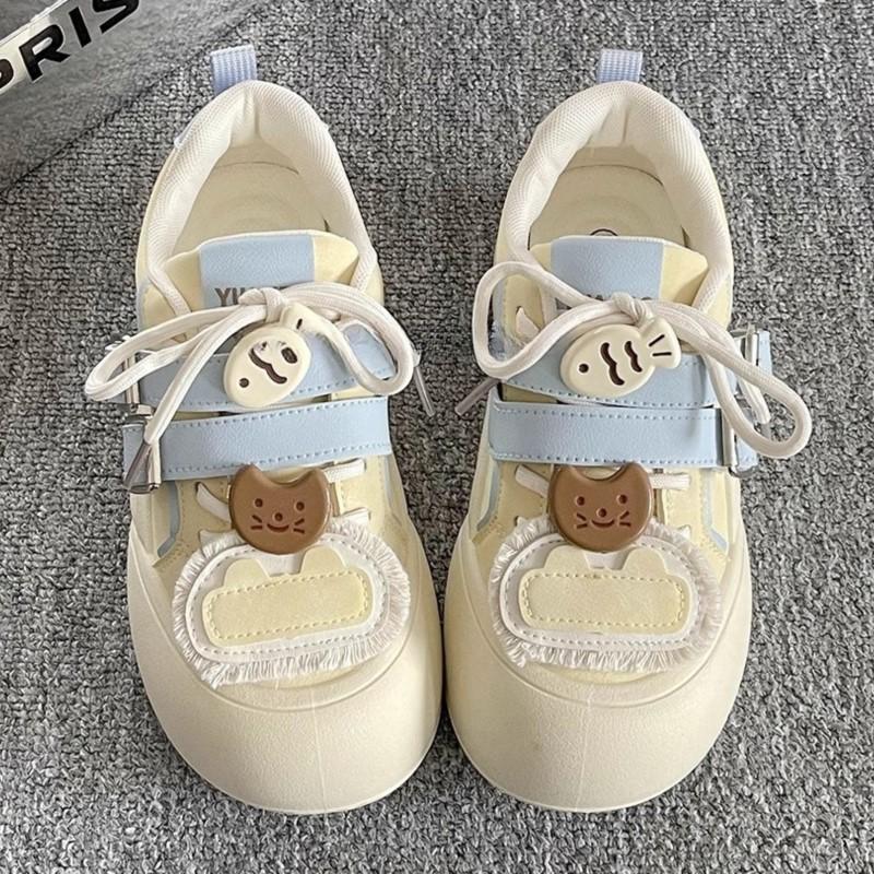 Fashion 2025 New Korea-Style Chunky Sneakers Women White Platform School Shoes Versatile Spring Casual Fashion Platform Sneakers