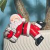 Mini Santa Christmas Statue Miniature Santa Claus Holding Red Wine/Drinks Flower Pot Decoration Cute Resin Plant Pot Hugger Figurine