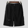 INCERUN Men Zip-up Waist Furry Casual Loose Shorts Half Pants