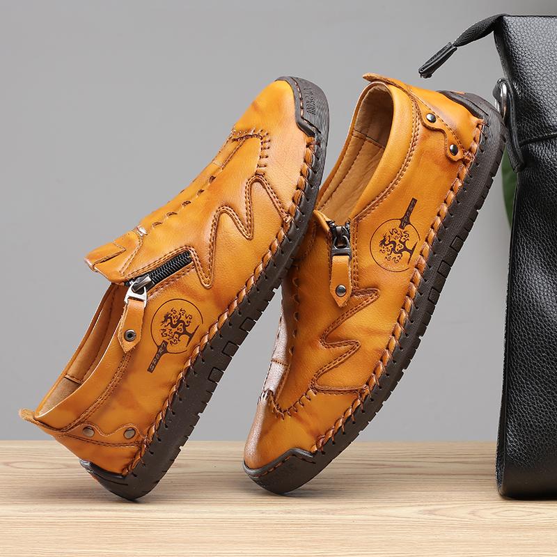 New Men's Casual Shoes Handmade Soft Leather Loafers Hot Sale Men Driving Shoes Sneakers Moccasins Big Size Outdoor Shoes