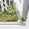 Edelstahl Strebenstopper Lasche Festwinkelregler Kindersicherung Fensterbegrenzer Fensterstütze