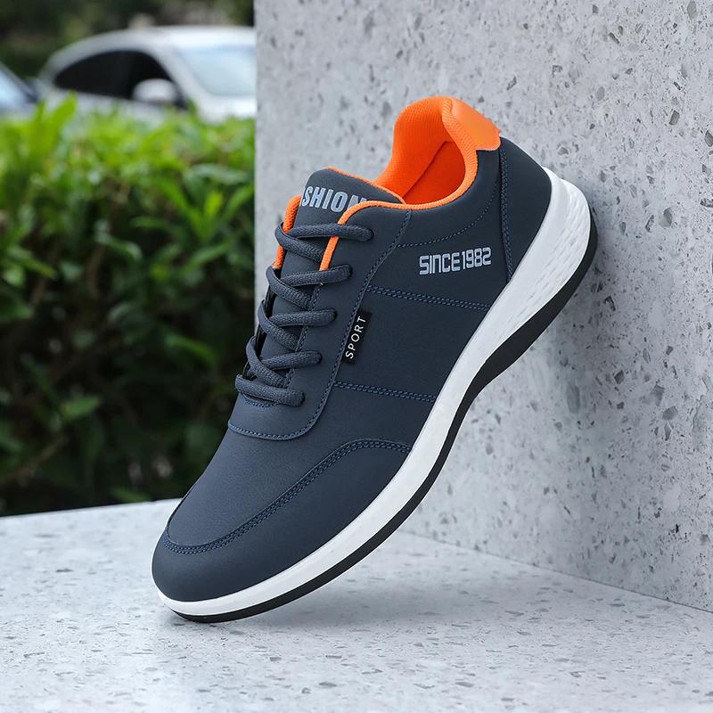 

Модная кожаная мужская обувь 2025 Повседневная обувь Мужская Белая Дизайнерская обувь Мужские Кроссовки Chaussure Homme Tenis Masculino Tenis ботинки для мужчин 39 синий