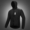 Wosawe Windproof Cycling Jackets Hooded Waterproof Long Sleeve Windbreaker Jerseys Reflective Bicycle Clothing Men's Jacket