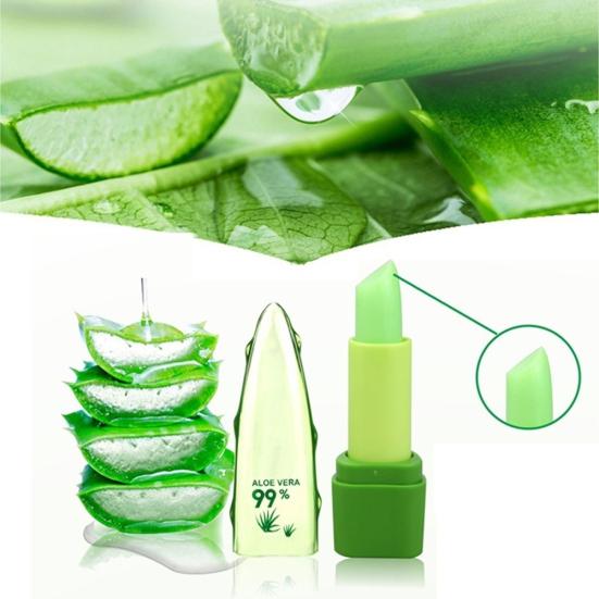 Aloe Vera Natural Moisturizer Lipstick Temperature Changed Color Lip Balm Makeup