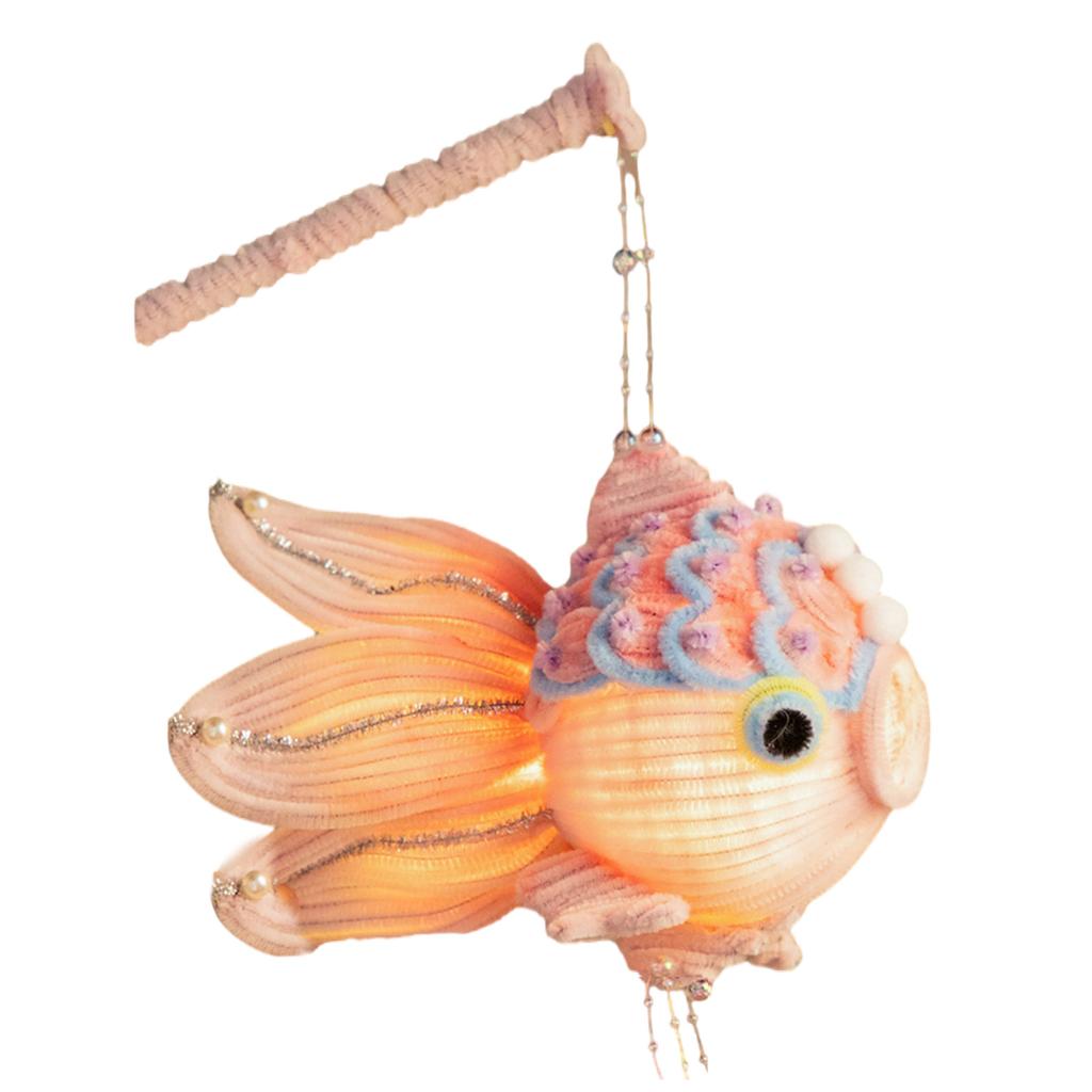 Handmade Koi Fish Lanterns Ornament Autumn Koi Fish Lanterns Accent Handheld Portable Party Hanging Decorations