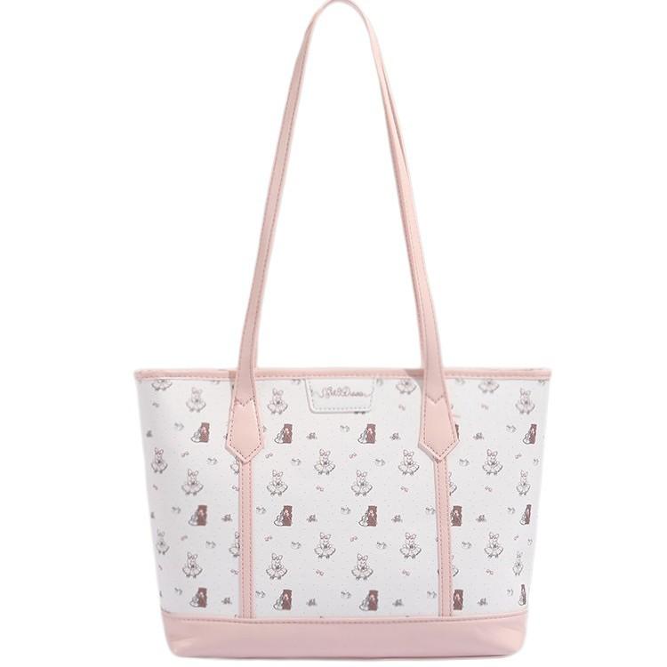 Niche Design Cute Tote Bag for Girls Large Capacity Handbag Commuting Outgoing Student Cartoon Shoulder Bag for Women