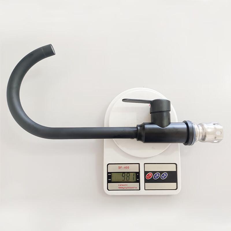 VEMUSE Stainless Steel Swivel Kitchen Faucet with Black Ball Bearing