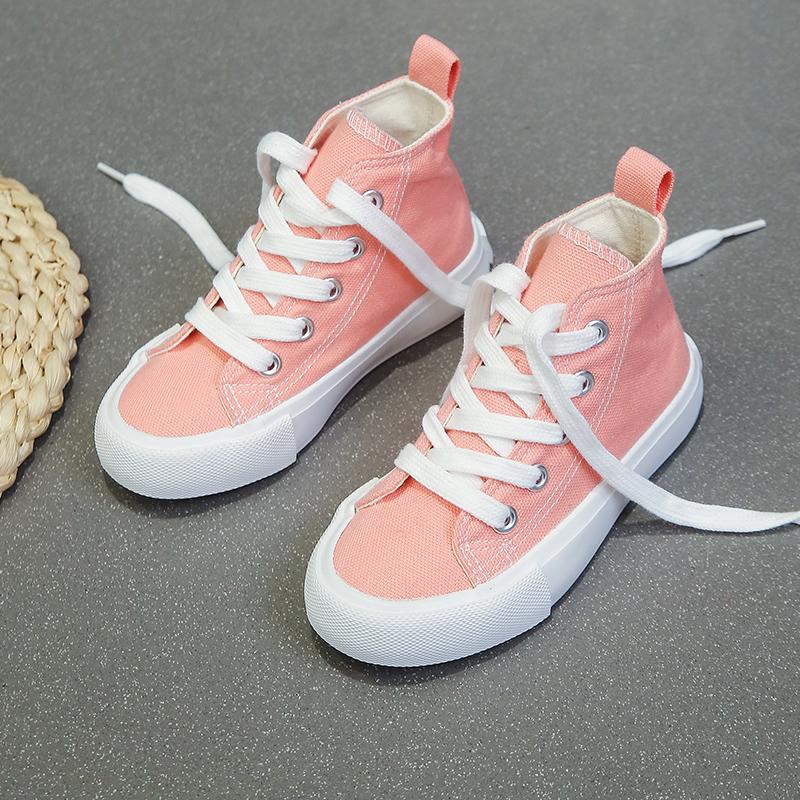 8009 Solid Color Trendy Children's Canvas Shoes, Boys' and Girls' Board Shoes, Fashionable and Breathable Children's Shoes Soft
