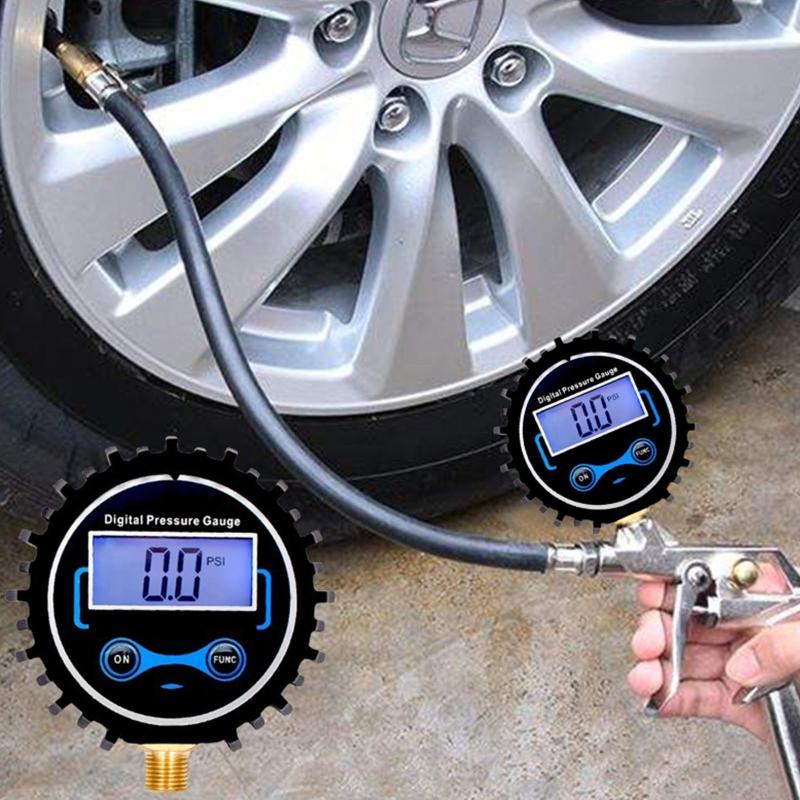 G1/G1/2 Pressure Meter Tire Pressure Gauge Digital Tire Pressure Gauge 0-250Psi Tyre Tire Air Pressure Gauge Mete
