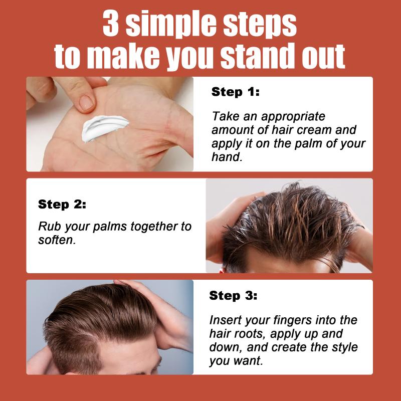 

East Moon Men S Hair Styling Cream: Strong Hold, Moisturizing, Shine, Long-Lasting, Natural Volume 1pcs