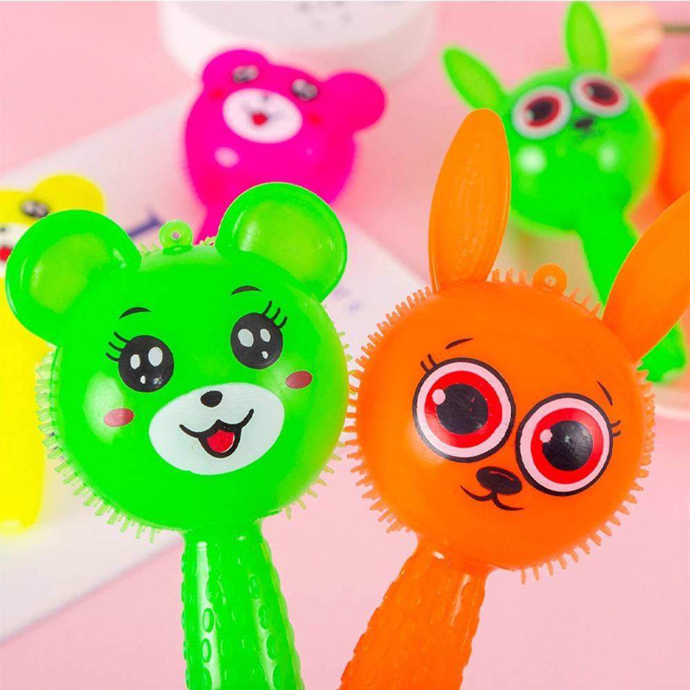 5 Pcs Cute LED Luminous Bunny Bear Pinch Toy for Children's Birthday Party Baby Shower Wedding Guest Gift Christmas Kids Gift