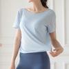 OEING Women's Open Back Short Sleeve Yoga & Fitness Top
