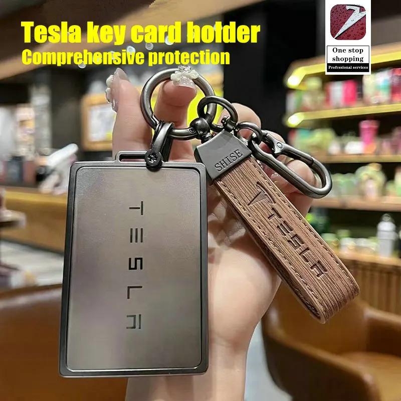 bpyqc0 for Tesla car keychain protective cover Model Y card cover Model 3 X S metal keychain remote control protective cover
