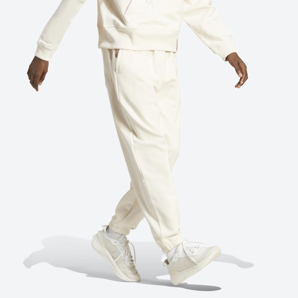 Adidas Lounge Heavy Joggers with Cuff Unisex Bottoms Beige IC4076