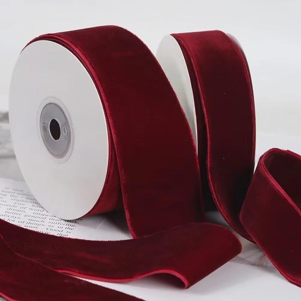 DIY Velvet Ribbon 5 Yards/Roll Velour Ribbons New Gift Wrapping Ribbon  Bow Flower Bouquet