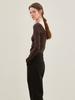 Le Back Scoop Neck Long Sleeves (Brown)
