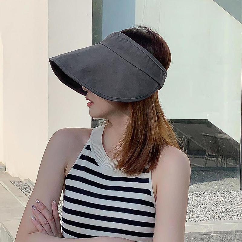 UPF50+ UV Protection Sun Visor for Women, Summer Breathable Foldable Hat, Secure Fit for Running & Outdoor Travel