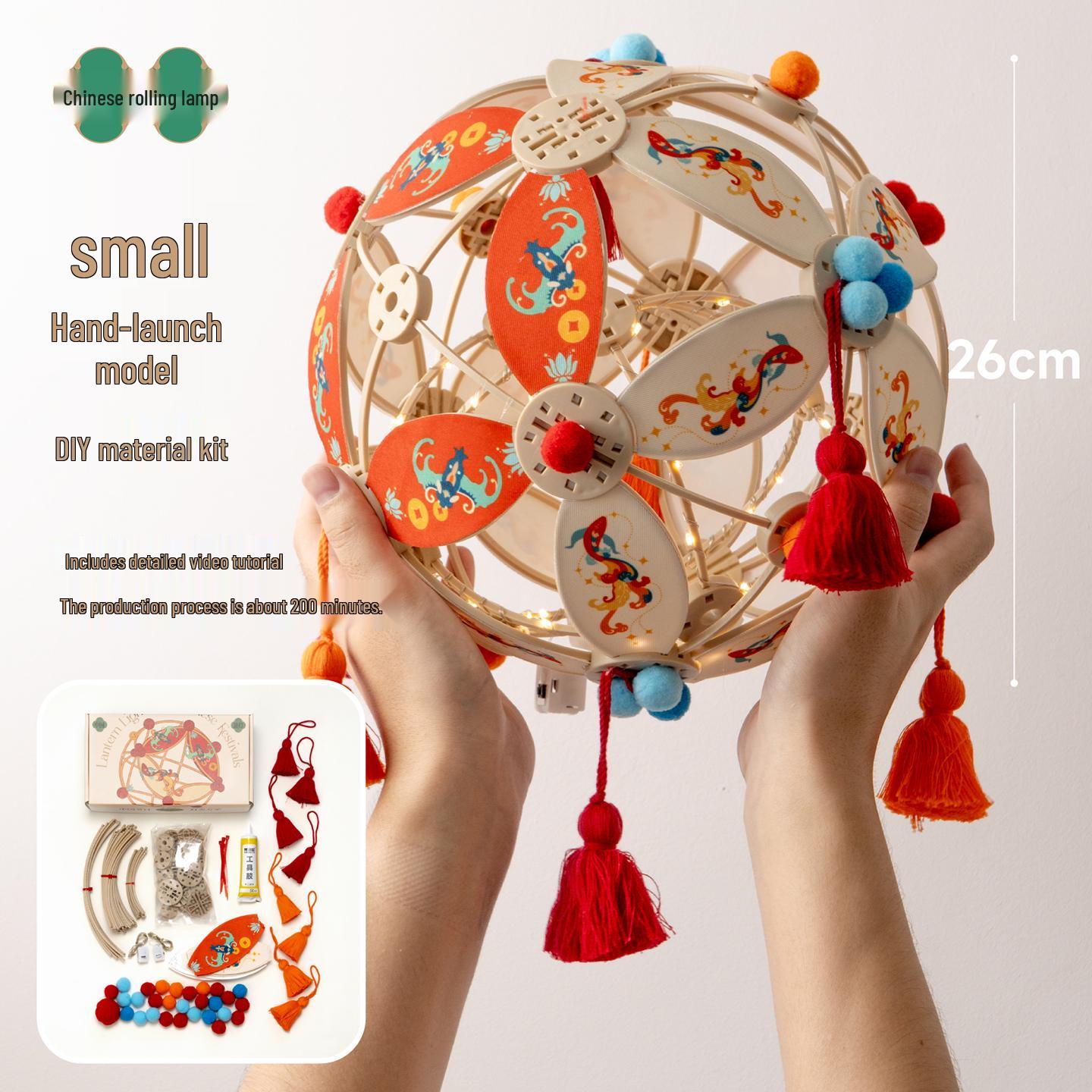New Year s 2025 Handmade Embroidered Flower Lanterns - Ancient Style Handheld Decorations for Children