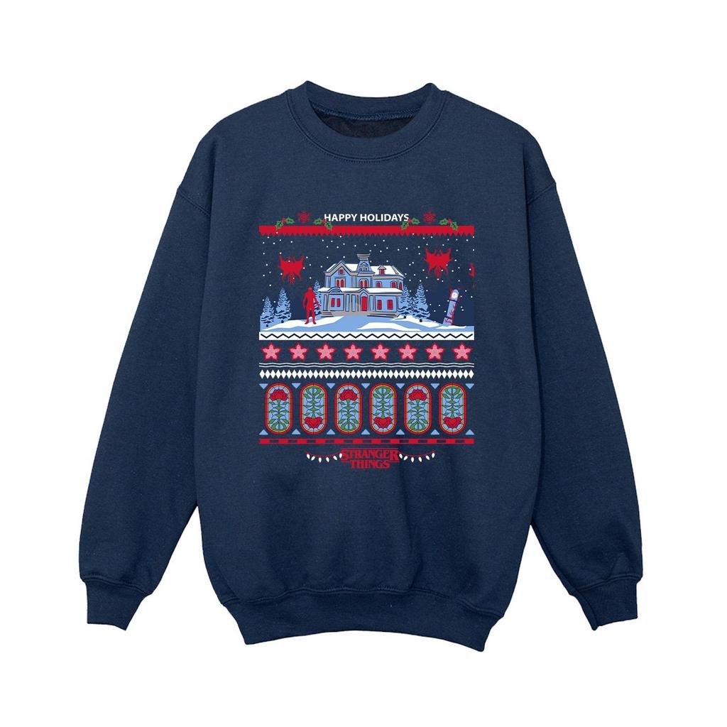 Netflix Jungen Stranger Things Fair Isle Sweatshirt