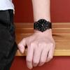 BUREI Men's Analog Watch Black Gold Waterproof Simple Business Milanese Mesh Strap