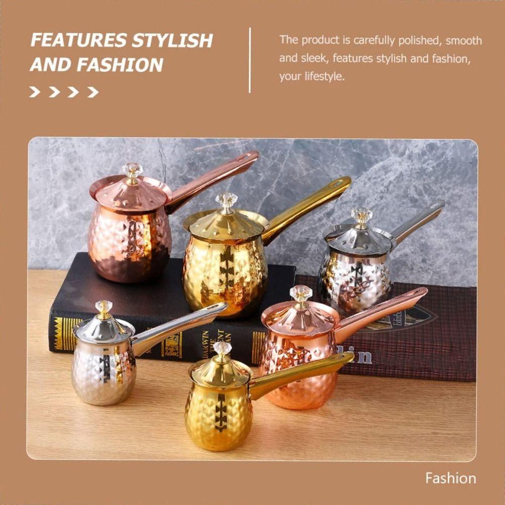 Stable Melting Jug Handle Heating Pot Versatile Turkish Coffee Pot  Household
