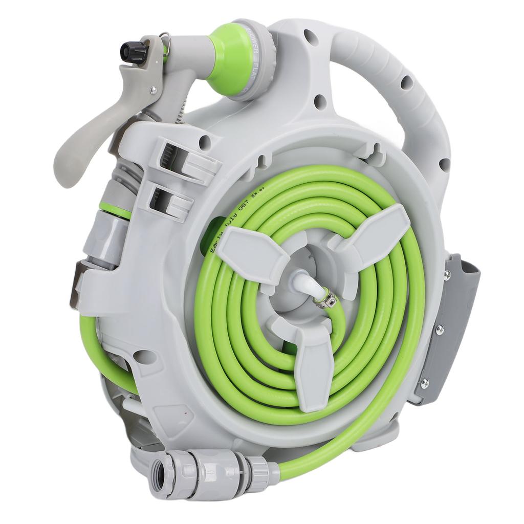 Retractable Garden Hose Reel, 45.9ft Portable Hose Reel, for Garden Watering Balcony Patio Car Washing Pet Cleaning